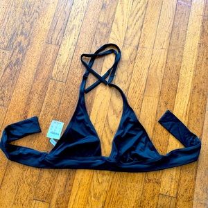 Black j crew bikini top